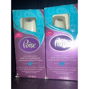 2ct Poise Gel Hot Flash Comfort Roll-On Cooling Gel 1.2 oz for Menopause Symptom